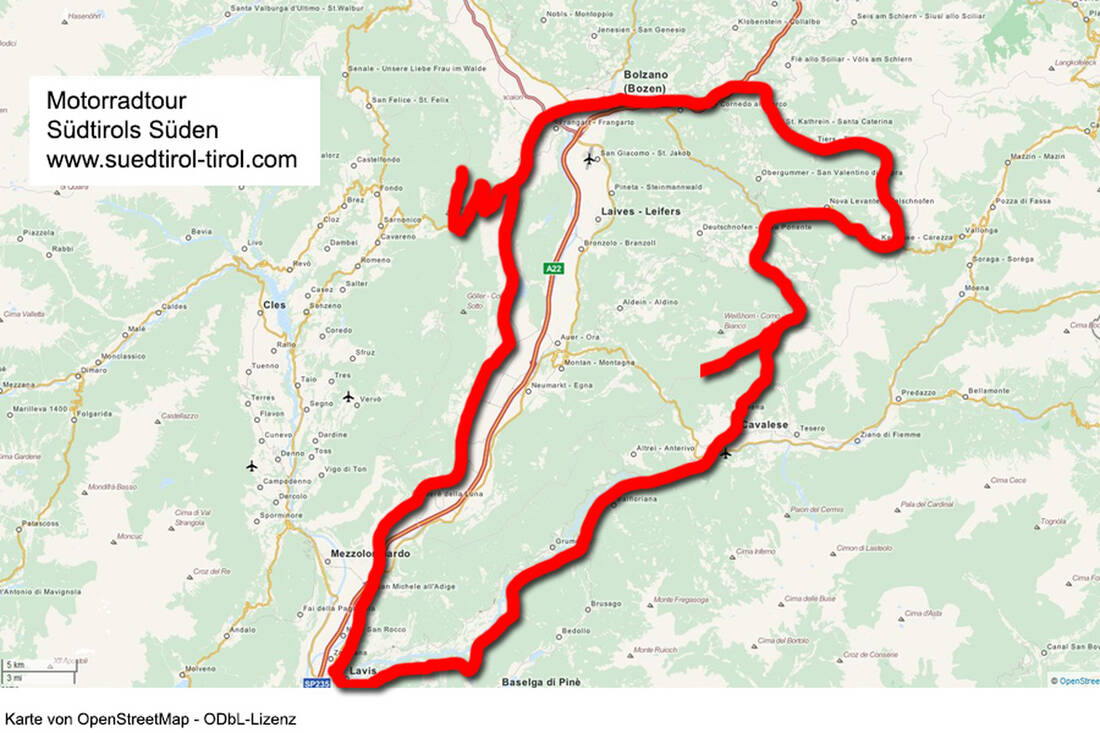 Motorradtour im Süden Südtirols