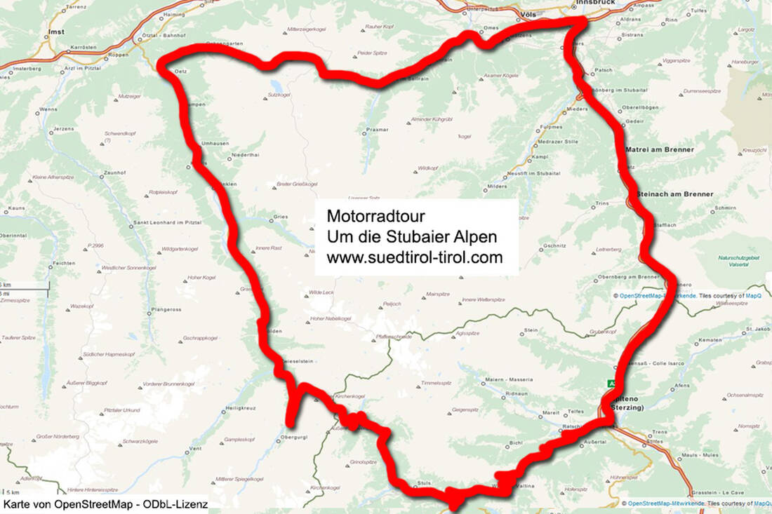 Motorradtour Um die Stubaier Alpen