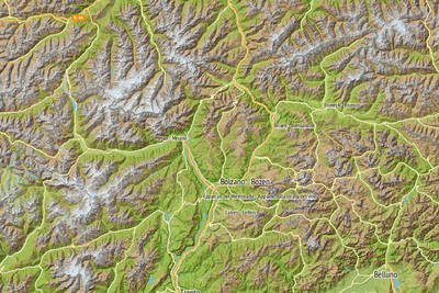Südtirol Karte Relief